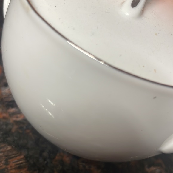 Sango Fine China ~ Silver Snow ~ Sugar Bowl & Creamer Set ~ Vintage 1970-79 - Picture 11 of 16